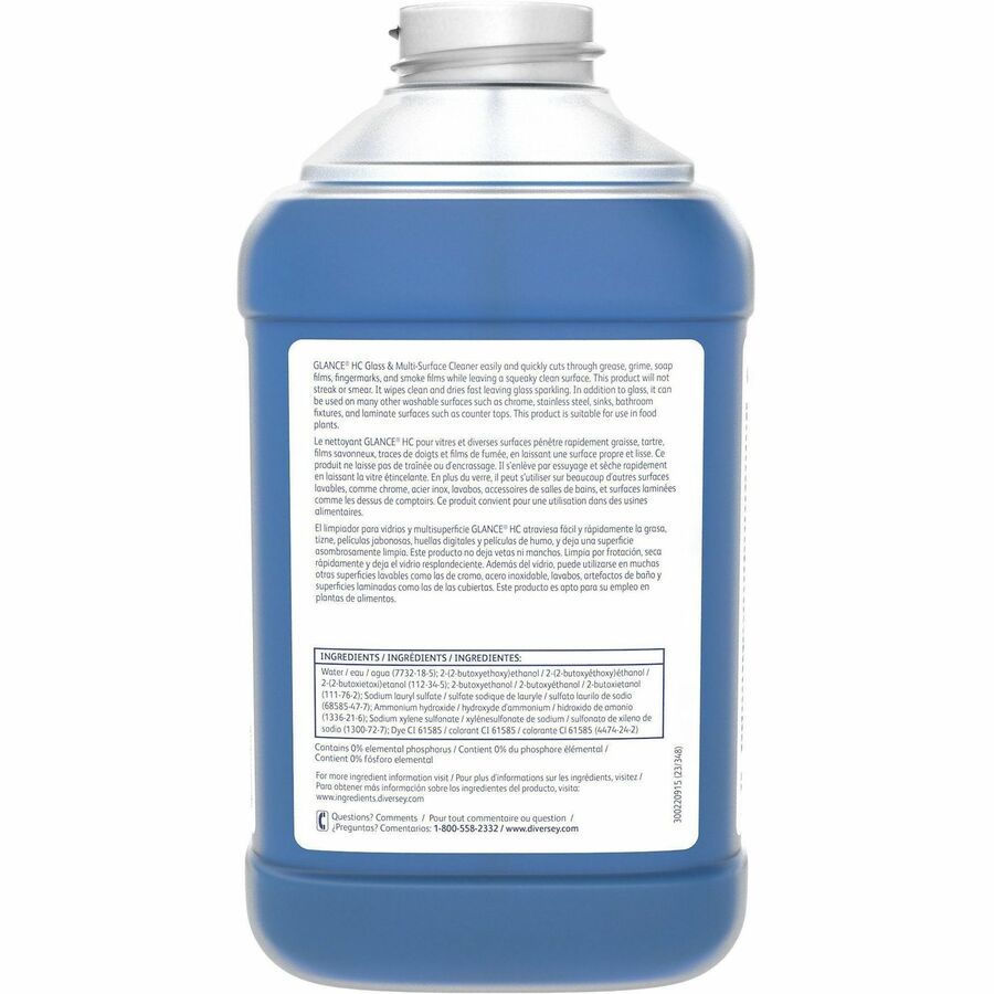 Diversey Care Glance Glass & Multi-Surface Cleaner - For Multi Surface, Glass - Concentrate - 84.5 fl oz (2.6 quart) - 2
