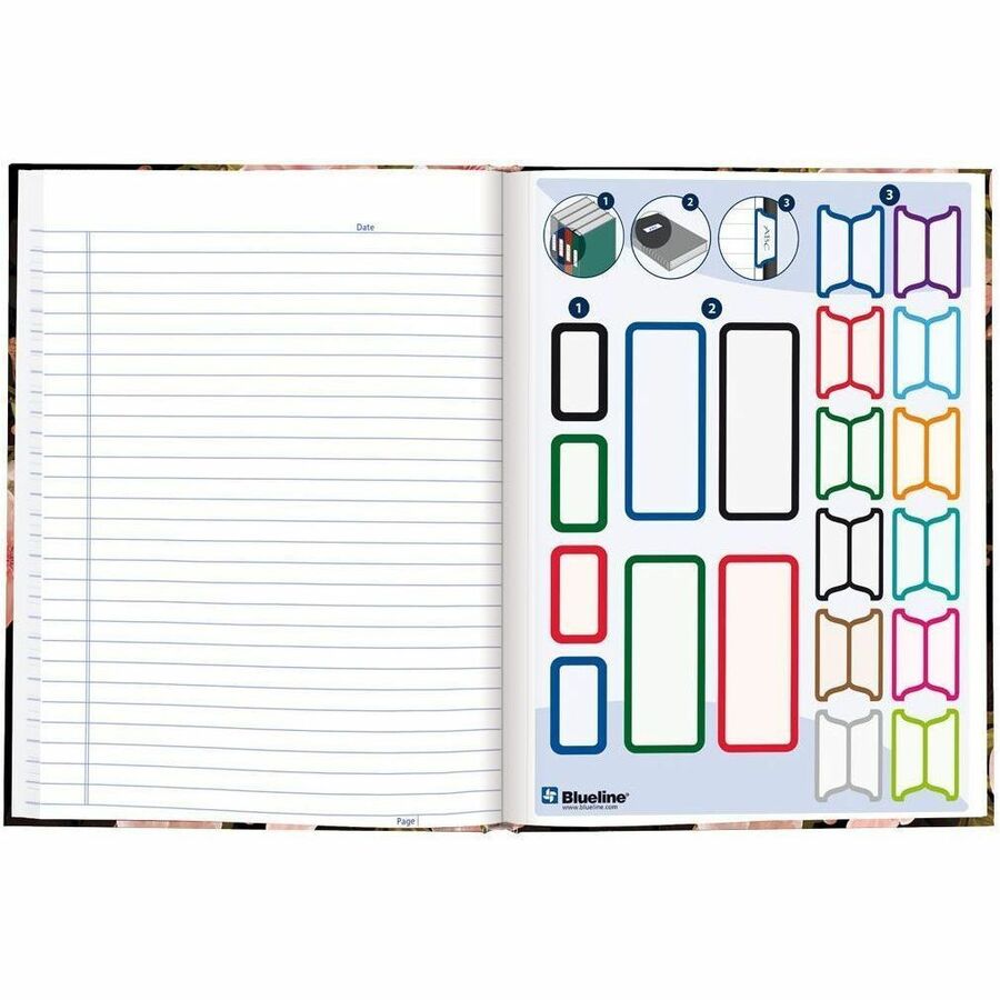 Blueline Cherry Tree Lane Notebook - 192 Pages - Ruled Margin - 9 1/4" x 7 1/4" Sheet Size - Cherry Tree Lane Cover - 1