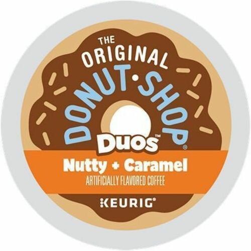 The Original Donut Shop® K-Cup Duos Nutty + Caramel Coffee - Compatible with Keurig Brewer - Medium - K-Cup - Duos Nutty