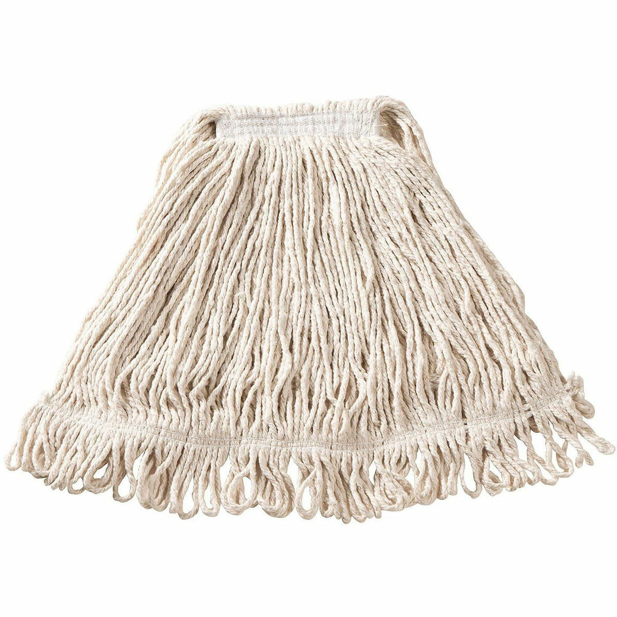 Rubbermaid Commercial Super Stitch Wet Mop - Yarn Head - 4-ply, Looped Ends - White - 6 / Carton