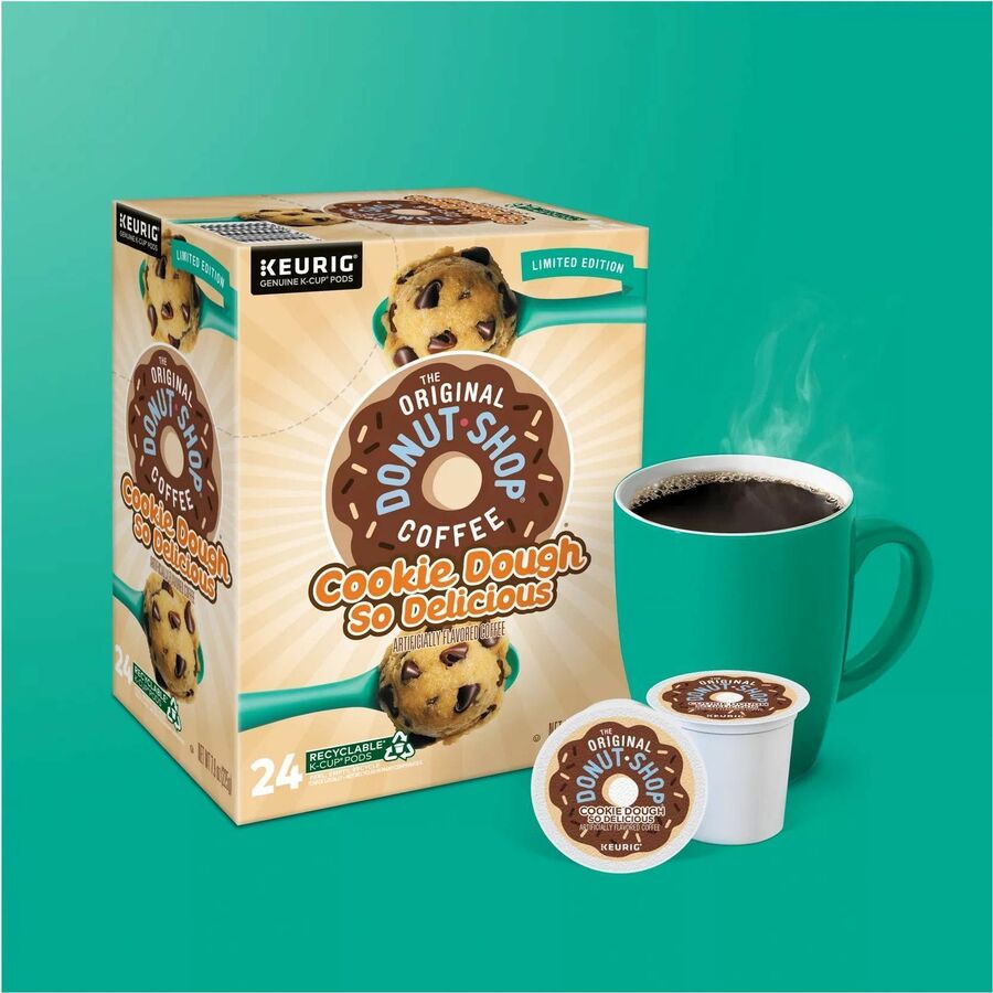 The Original Donut Shop® K-Cup Cookie Dough So Delicious Coffee - Compatible with Keurig Brewer - Light - K-Cup - 4 / Ca