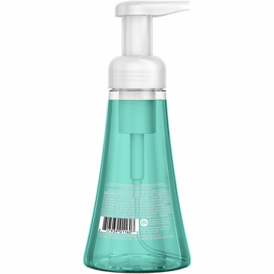 Method Waterfall Foaming Hand Wash - Waterfall Scent - 10 fl oz - Bottle Dispenser - Hand - Blue - 6 / Carton