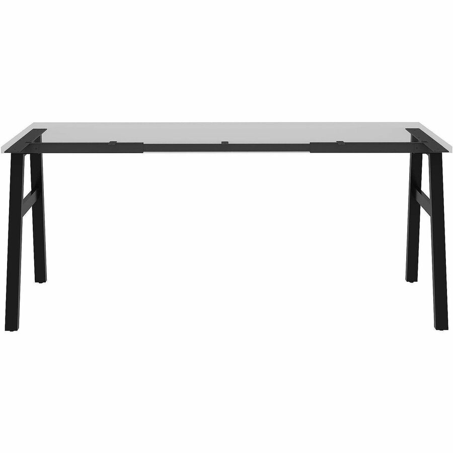Lorell Table Base - Powder Coated A-shaped, Black Base - 28.50" Height x 71.60" Width x 23.20" Depth - Metal Base Materi