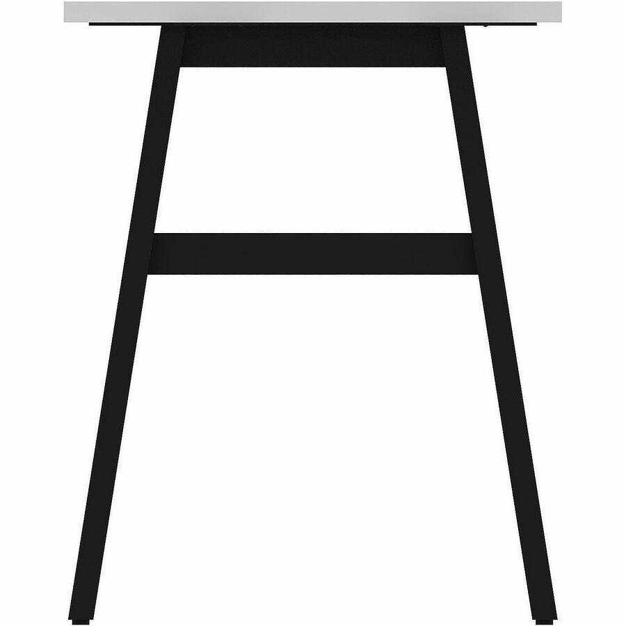 Lorell Adjustable Table Leg Bases & Returns - Assembly Required - Black - 1 Each