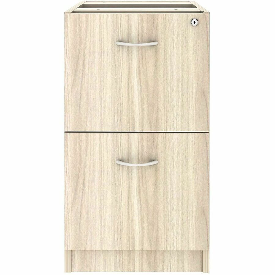 Lorell Essentials 2-Drawer Fixed Pedestal File Cabinet - 15.5" Width x 21.9" Depth x 28.5" Height for File - Modern Elm