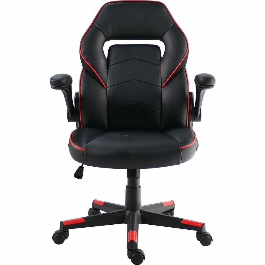 NuSparc SpawnSafe Antimicrobial Gaming Chairs - Polyurethane, Nylon - Black, Red