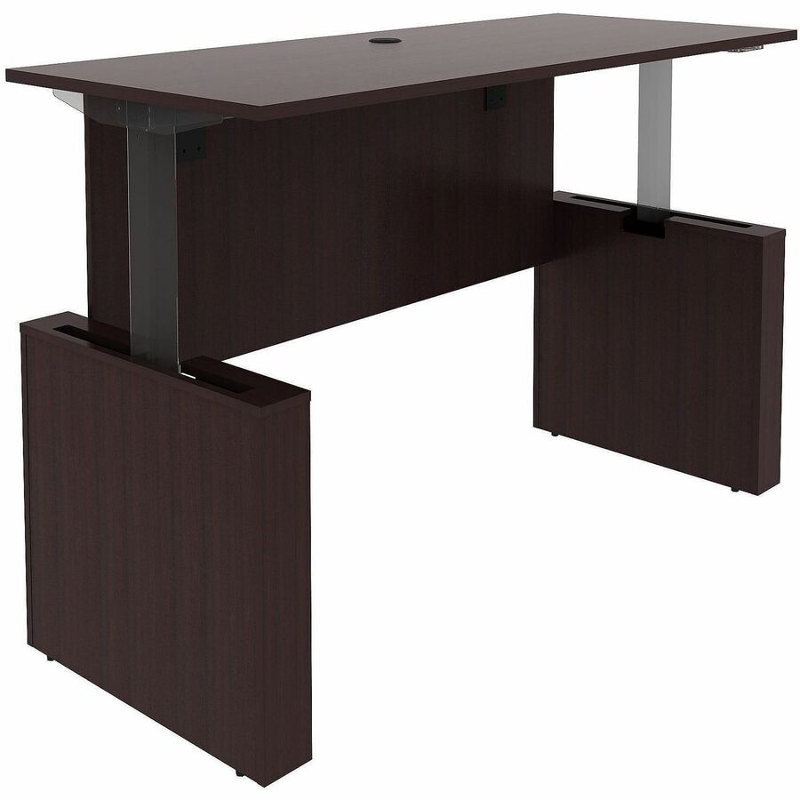 Lorell Essentials 72" Sit-to-Stand Desk Shell - 49" Height x 72" Width x 29" Depth, 1" Thickness Top - Finish: Espresso,