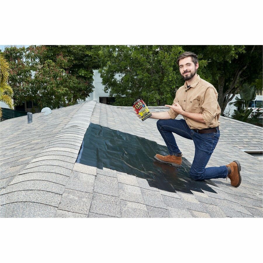 FLEX SEAL Flex Tape - 25 ft Length x 8" Width - Black - 3 / Carton