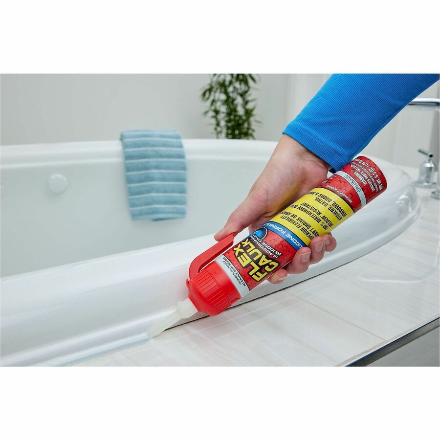FLEX SEAL Advanecd High-Performance Caulk - Silicone - Clear - 0.41 lb - 1