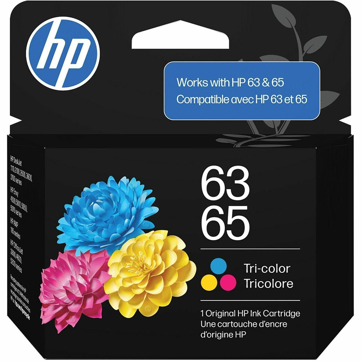 HP 63/65 Original Standard Yield Inkjet Ink Cartridge - Tri-color Pack - 100 Pages