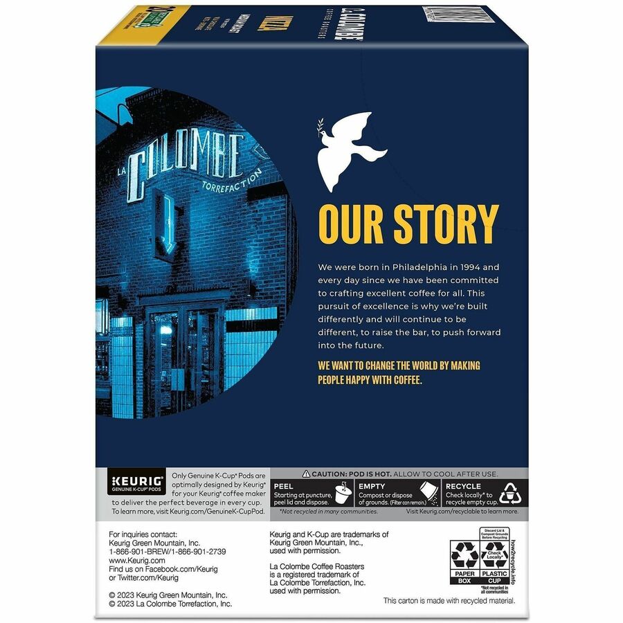La Colombe K-Cup Nizza Coffee - Compatible with Keurig Brewer - Medium - K-Cup - Nizza - Kosher - 20 / Box