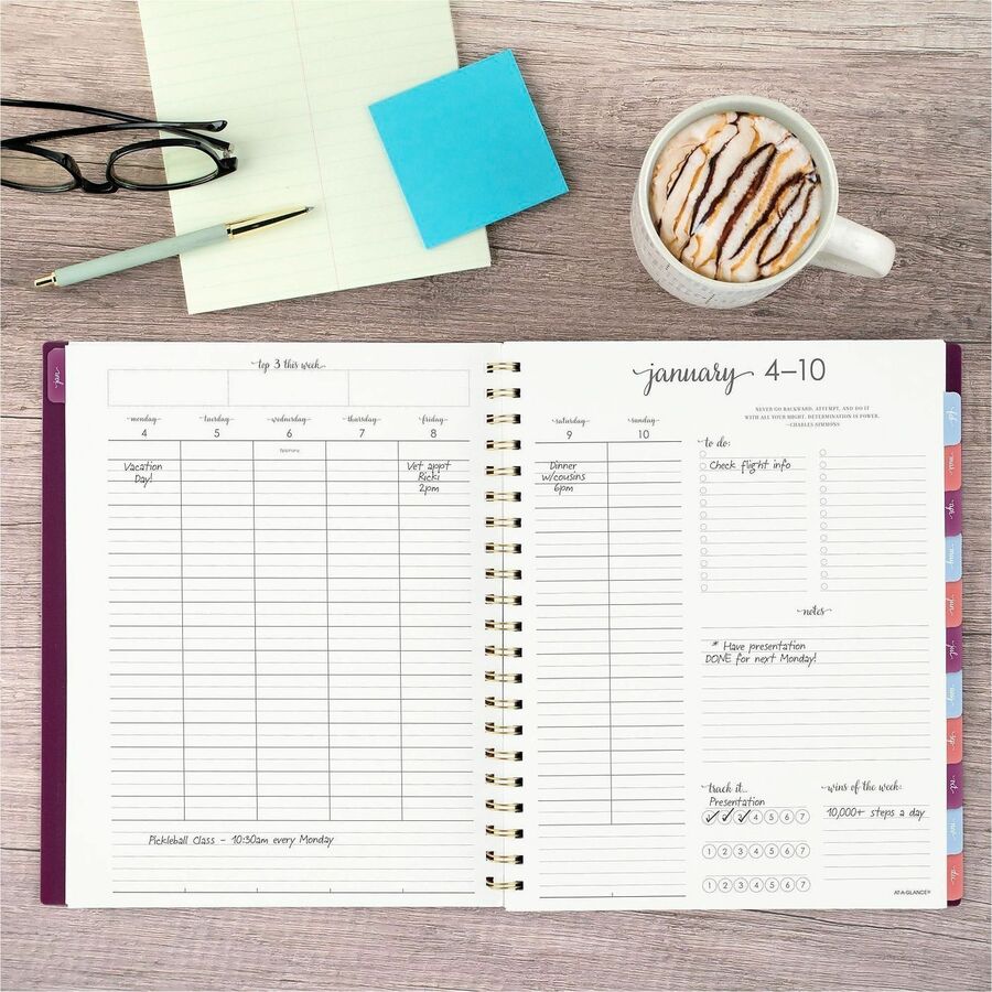 At-A-Glance Harmony Weekly/Monthly Planner - Weekly, Monthly - 13 Month - January 2027 to January 2028 - Letter - 8 1/2"