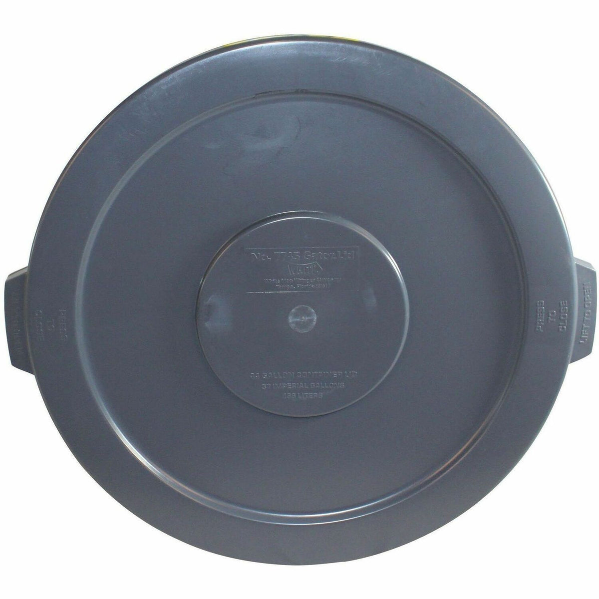 Genuine Joe Gator Trash Container Lid - Gray - 4 / Carton