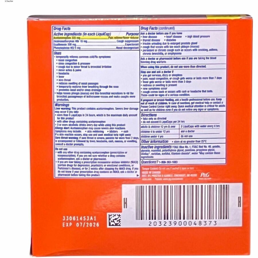 Lil' Drug Store Vicks Severe Cold & Flu Medication - For Cough, Chest Congestion, Fever, Sore Throat, Pain