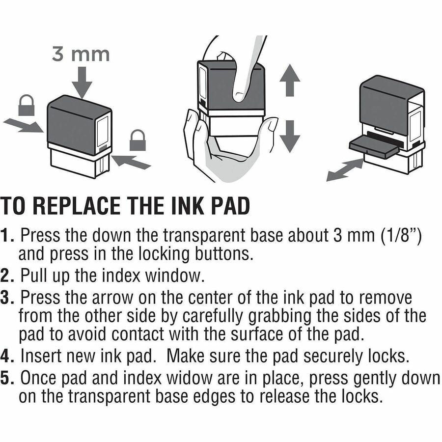 COSCO 2000 Plus Stamp No. 50 Replacement Ink Pad - Black Ink - 1 Each