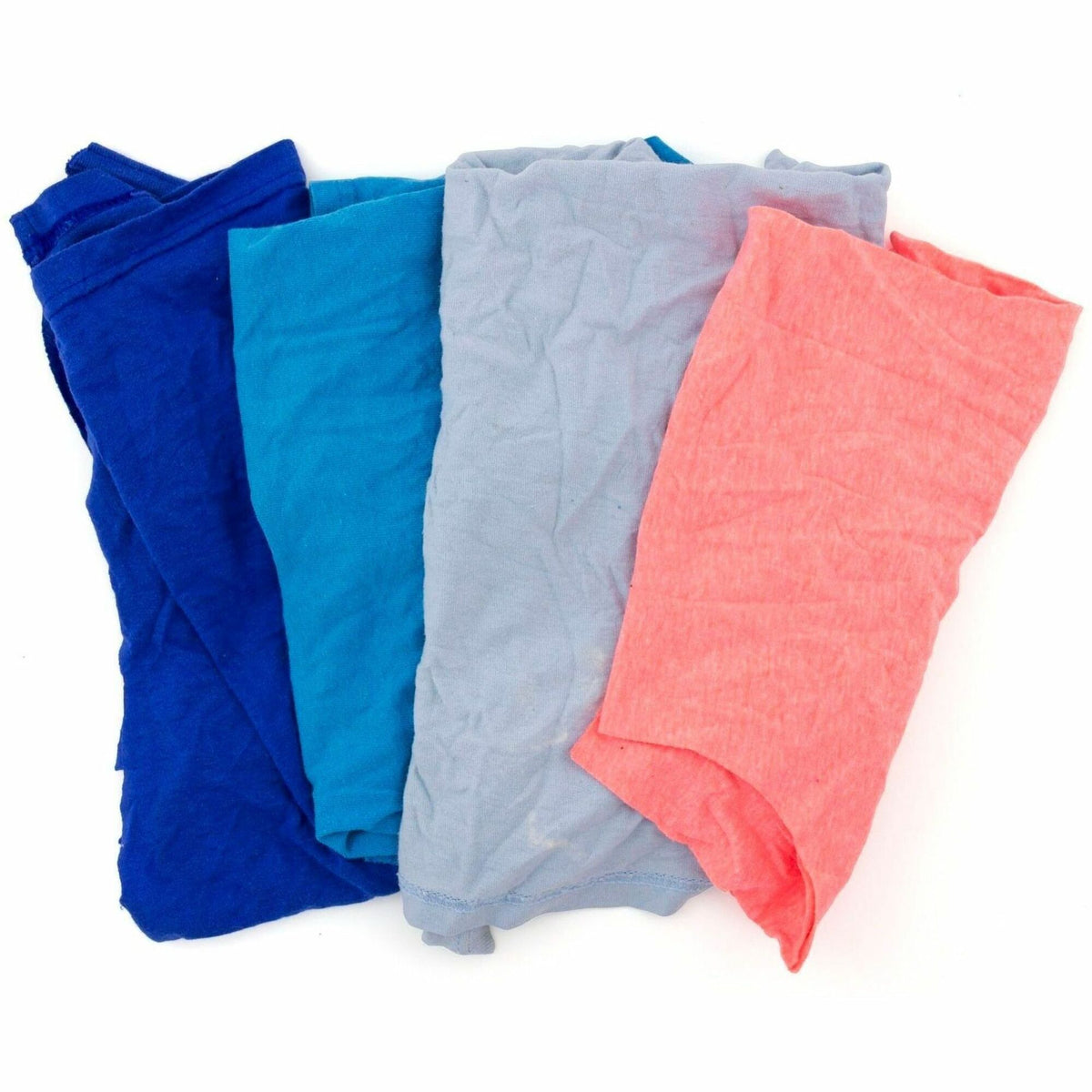 Hospeco New Assorted-Color Knit Polo T-Shirt Rags - For General Purpose - Wipe, Cloth - 160 oz (10 lb) - 1 Carton