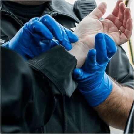 Gloveworks Blue HD Latex Powder-Free Exam Gloves - 13 mil Thickness x 11.61" Glove Length - 10 / Carton