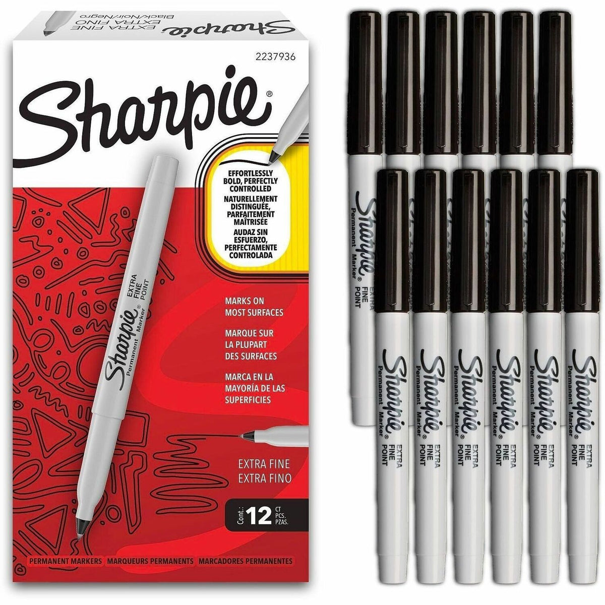 Sharpie X-fine Point Permanent Marker - Extra Fine, Bold Marker Point - Black Ink - Multipurpose