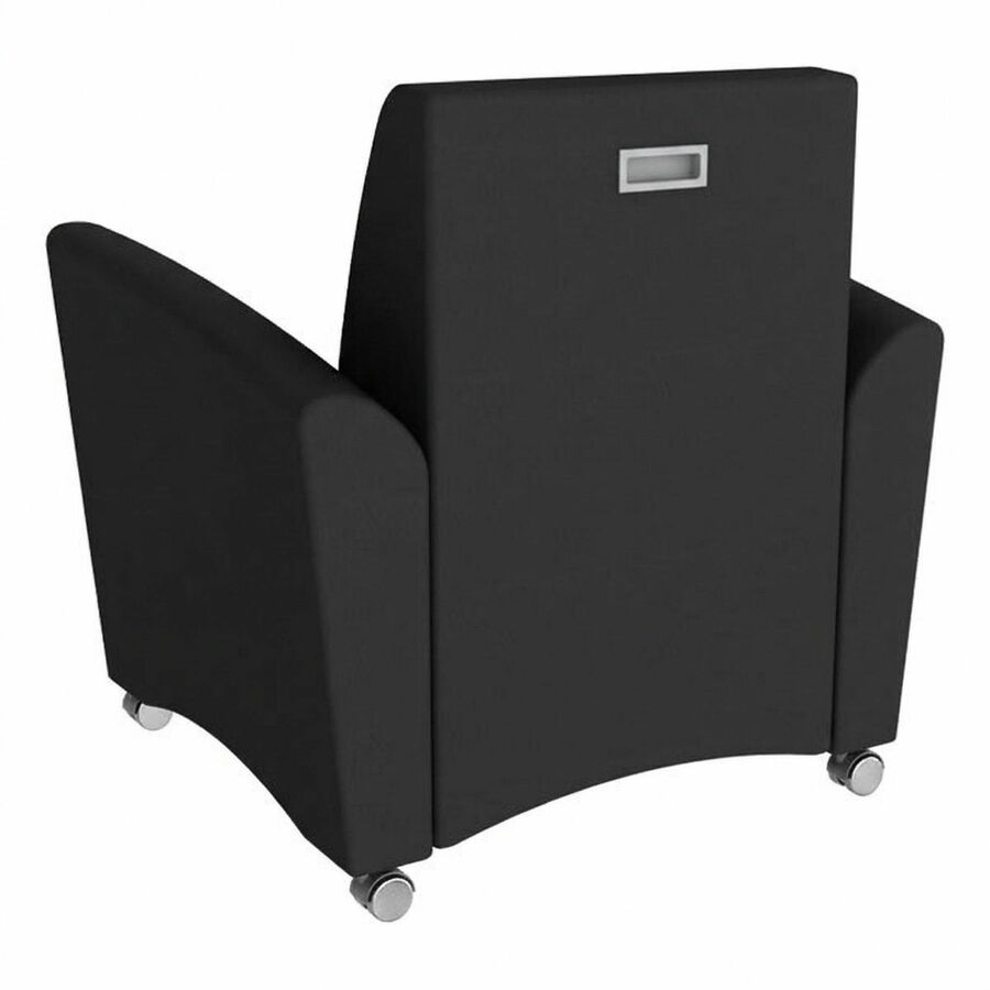 Learniture Shapes Series II Common Area Chair w/Tablet Arm - Foam, Vinyl, Polyurethane Seat Material - Wood Frame Materi