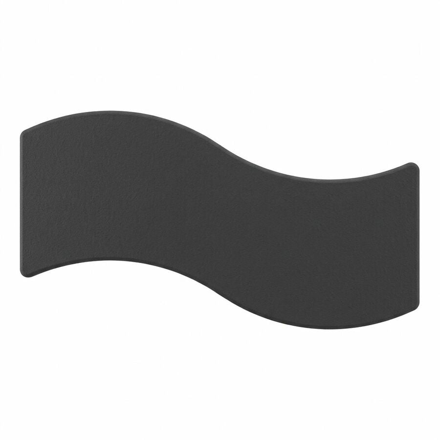 Learniture Shapes Series II Soft Seating Wave Bench - Vinyl Seat Material - Engineered Wood Frame Material - Black Smoot
