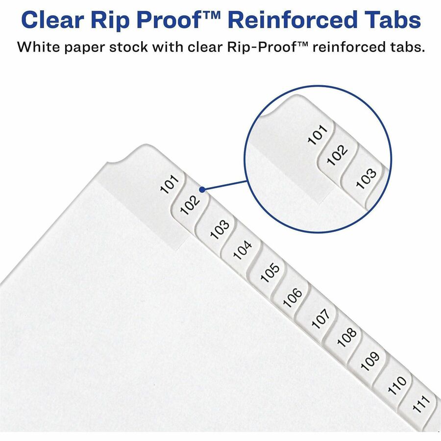 Avery® Allstate Style Collated Legal Dividers - 25 x Divider(s) - Printed Tab(s) - Digit - 76-100 - 25 Tab(s)/Set - 1 Se