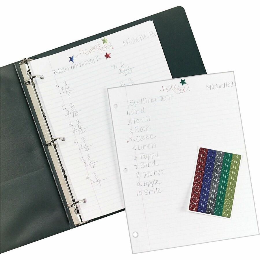 Avery® Assorted Foil Star Labels - Learning Theme/Subject - Star Shape - Permanent Adhesive - 0.50" Height - 440 / Pack