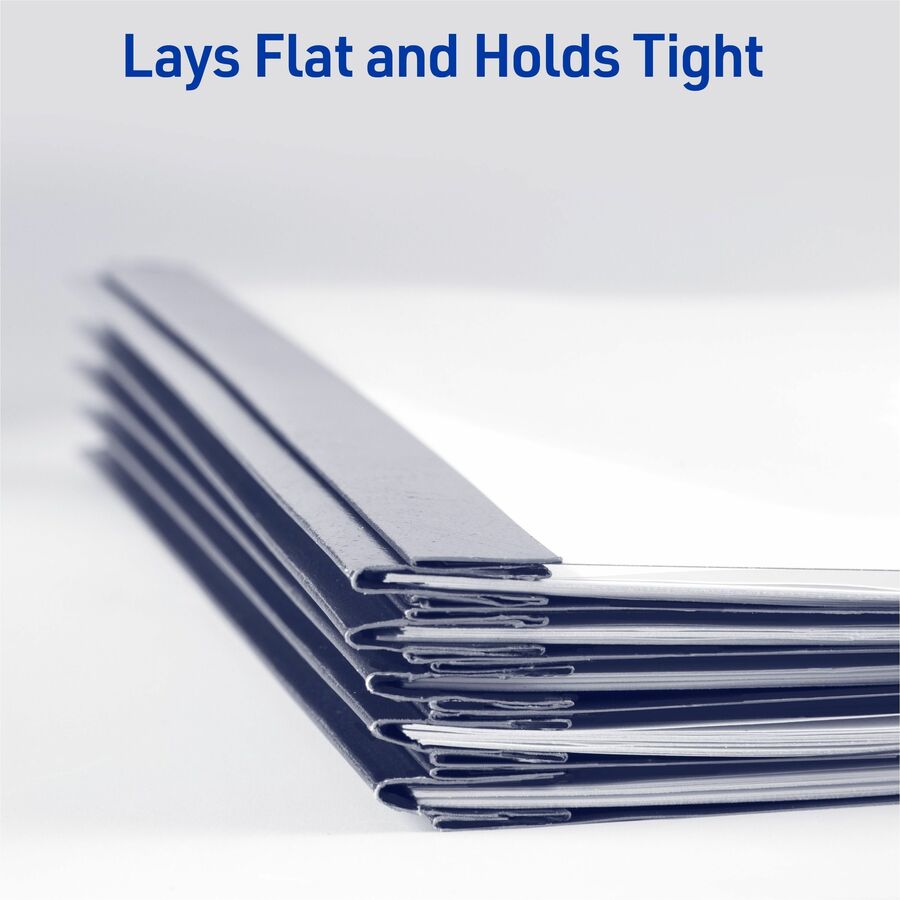 Avery® Letter Report Cover - 8 1/2" x 11" - 20 Sheets Capacity - 3 x Double Prong Fastener - 1/2" for Folder - Metal, Po