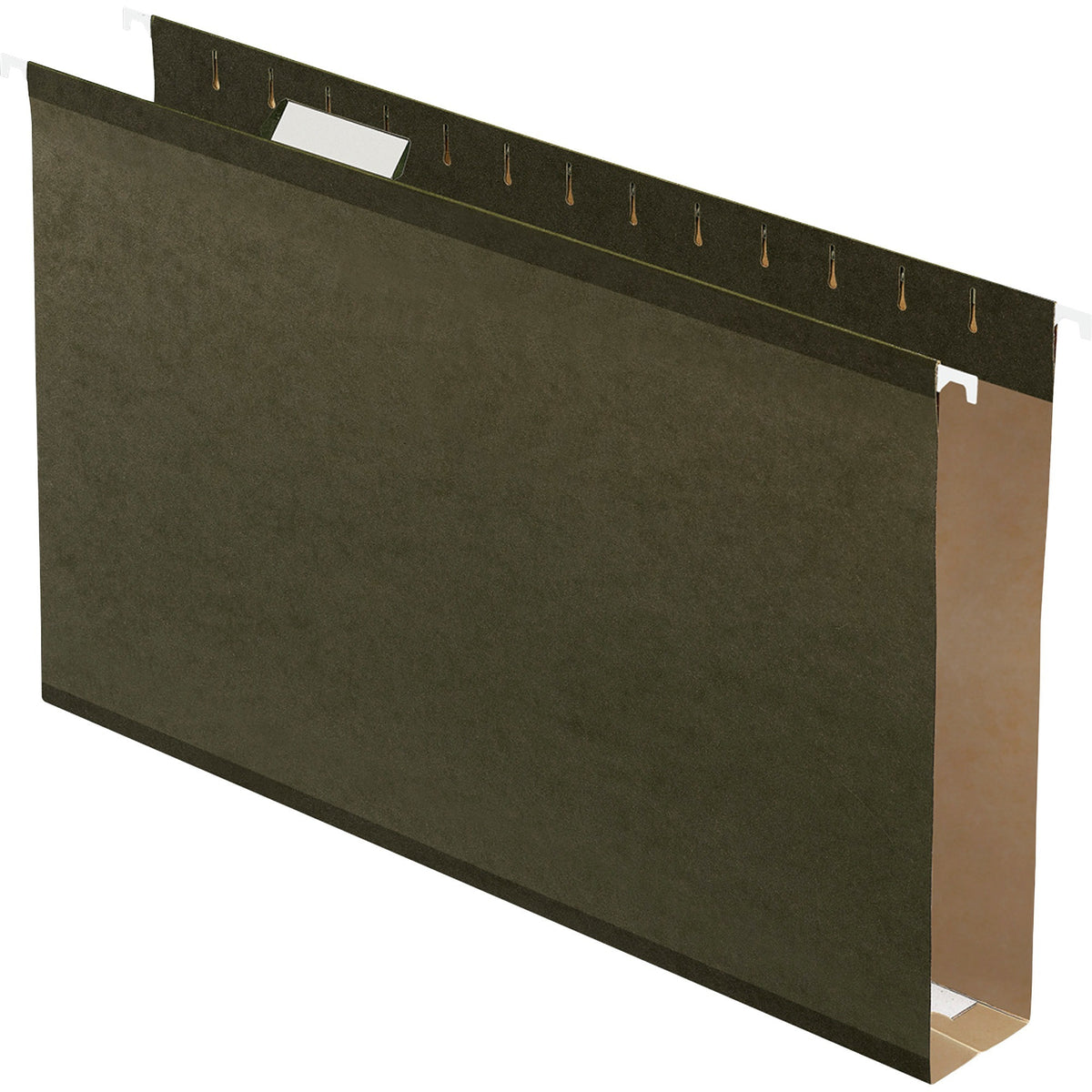 Pendaflex Legal Recycled Hanging Folder - 2" Folder Capacity - 8 1/2" x 14" - Pressboard - Standard Green - Reinforced G