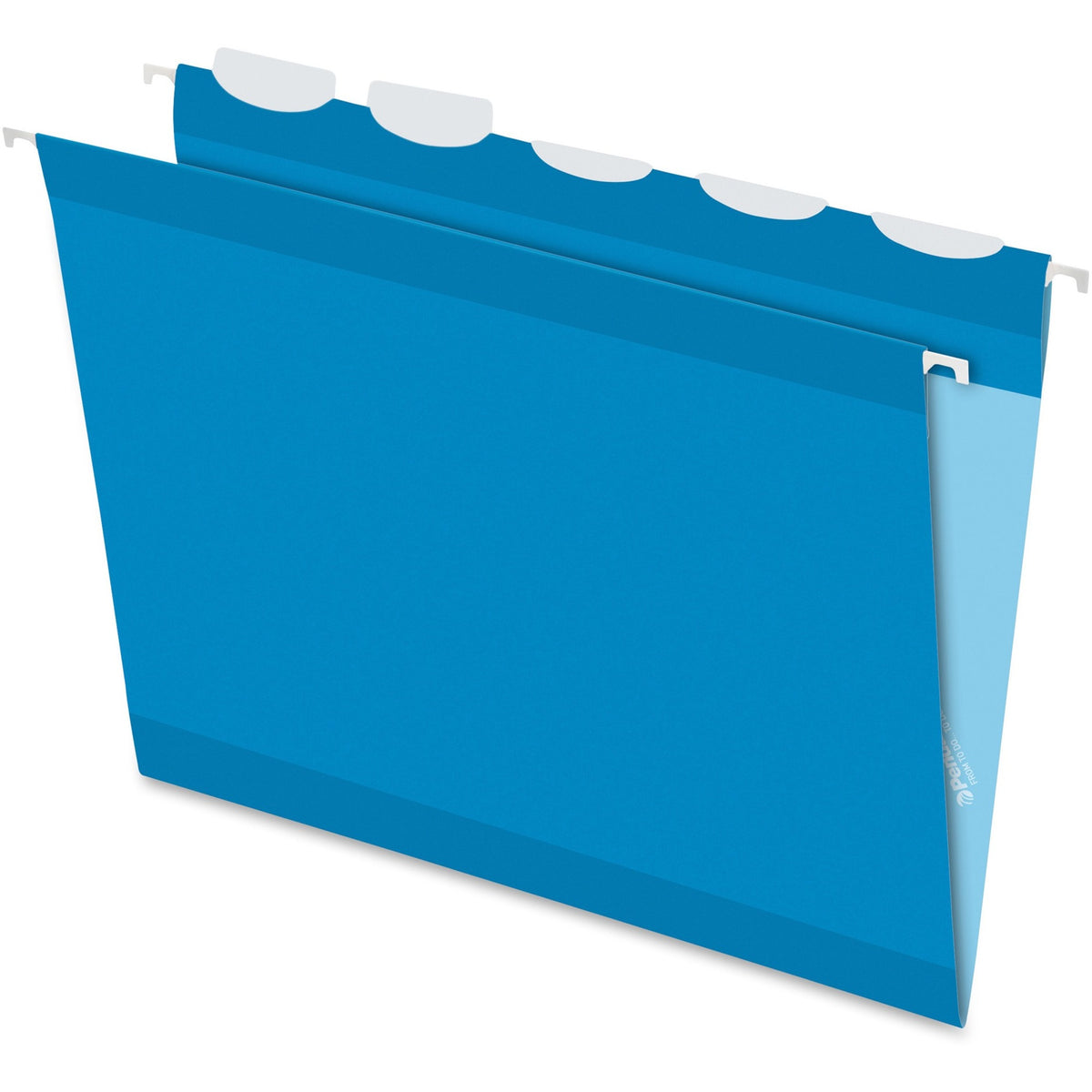 Pendaflex Ready-Tab 1/5 Tab Cut Letter Recycled Hanging Folder - 8 1/2" x 11" - Blue - Reinforced - 10% Recycled - 25 /