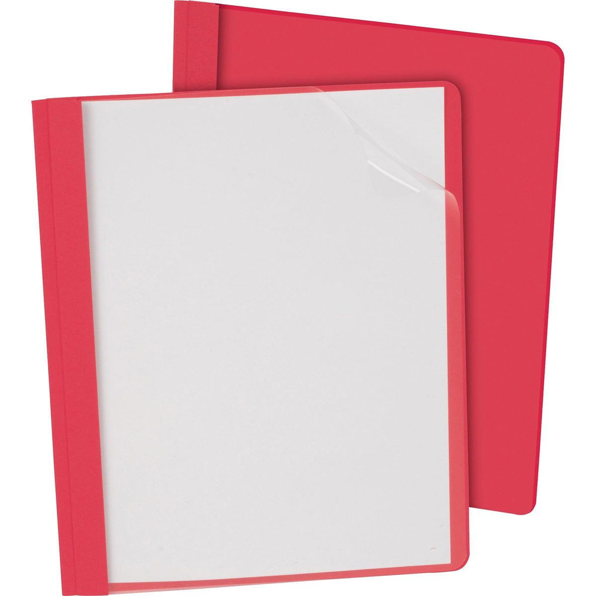 Oxford Letter Report Cover - 8 1/2" x 11" - 100 Sheets Capacity - 3 x Tang Fastener - 1/2" for Folder - Leatherette - Re