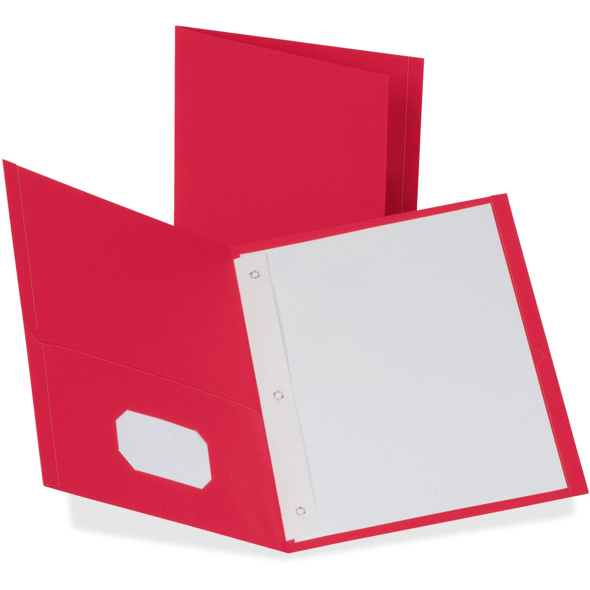 Oxford Letter Recycled Pocket Folder - 8 1/2" x 11" - 85 Sheets Capacity - 3 Fastener - 1/2" for Folder - 2 Inside Front