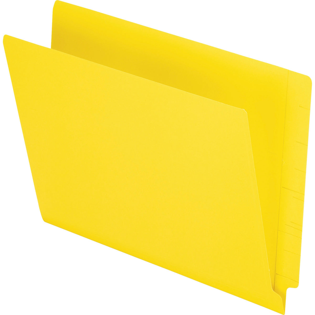 Pendaflex Letter Recycled End Tab File Folder - 8 1/2" x 11" - 3/4" Expansion - 11 pt. - 2 Plys - Yellow - 100 / Box