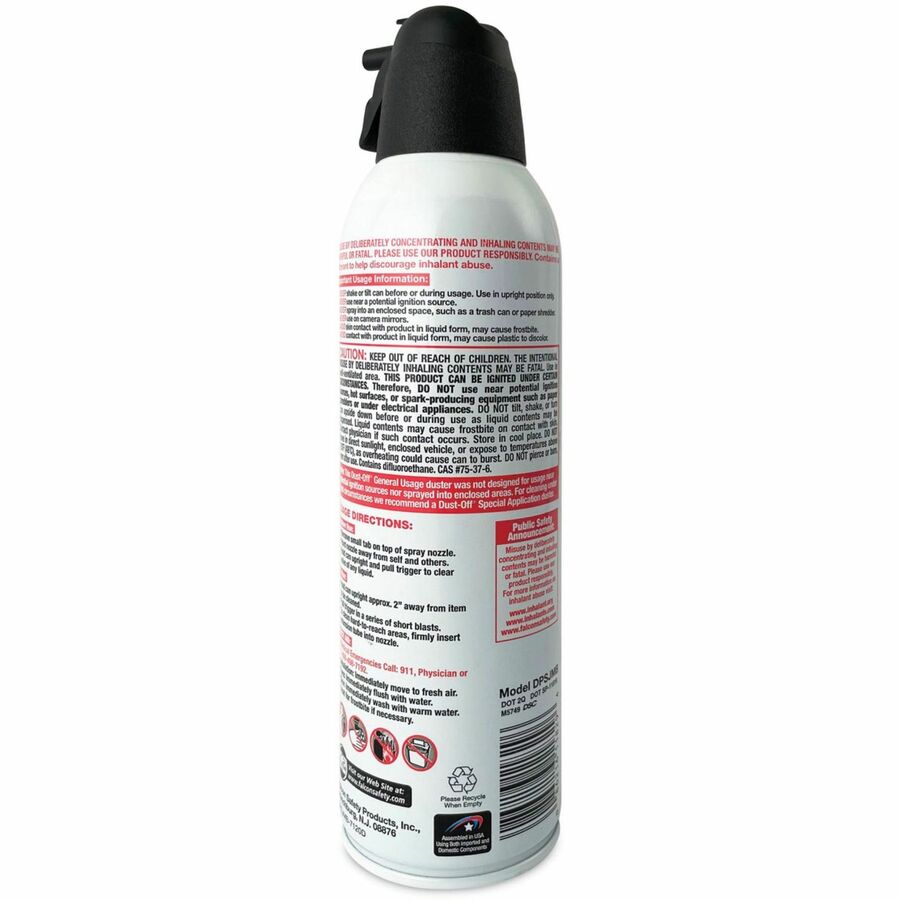 Falcon Dust-Off Jumbo Disposable Dusters - Ozone-safe, Moisture-free - Gray - 1 Each
