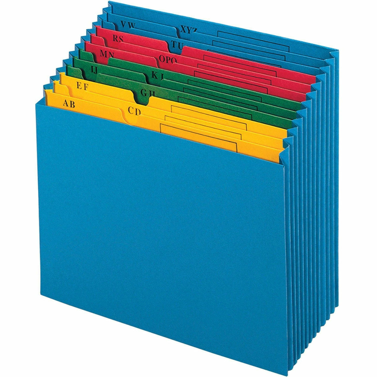 Pendaflex Recycled Expanding File - 11" x 12" - 12 Pocket - Paper, Paper - Blue - Preprinted - 10% Recycled - 1 Each