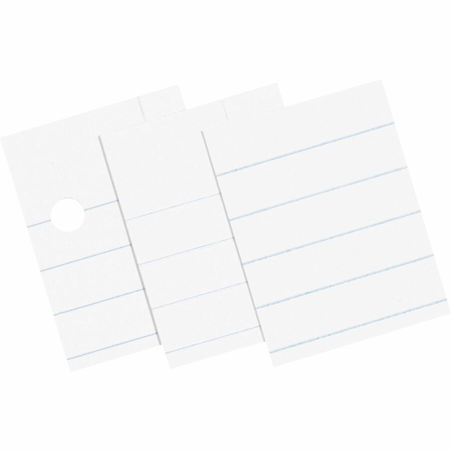 Pacon Composition Paper - Letter - Wide Ruled Front Ruling - 0.37" Ruled - Ruled Red Margin - Letter - 8 1/2" x 11" Shee