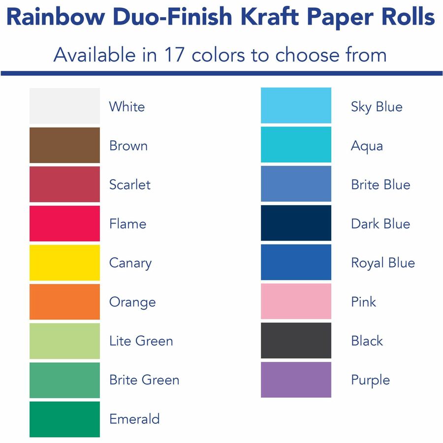 Rainbow Duo-Finish Kraft Paper - ClassRoom Project - 36" Width x 1000 ft Length - Yellow - Kraft - 1 Roll