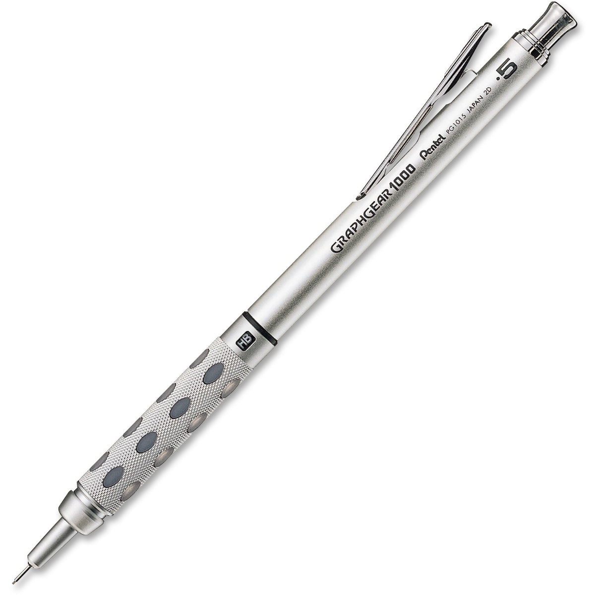 Pentel GraphGear 1000 Automatic Drafting Pencils - 0.5 mm Lead - #2 - Refillable - Gray Barrel - 1 Each