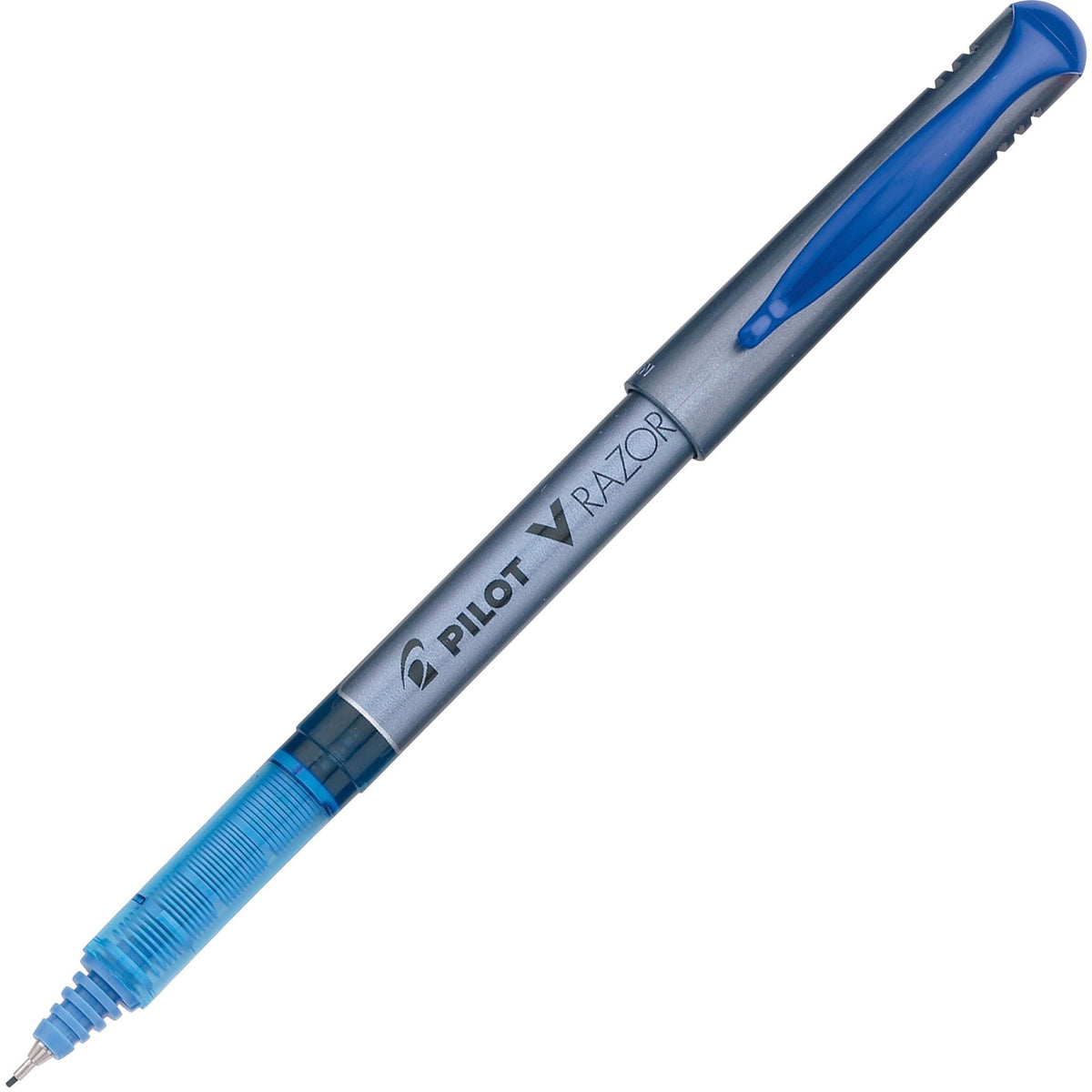 Pilot Marker Pens - Extra Fine Pen Point - 0.5 mm Pen Point Size - Blue Ink - Clear/Gray Plastic Barrel - 12 / Dozen