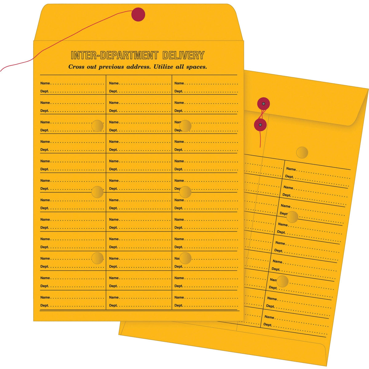 Quality Park 10 x 13 Double Sided Inter-Departmental Envelope - Inter-department - 10" Width x 13" Length - 28 lb - Stri