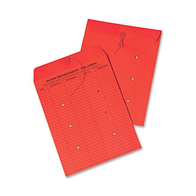 Quality Park 10 x 13 Inter-Departmental Envelopes - Inter-department - 10" Width x 13" Length - 28 lb - String/Button -