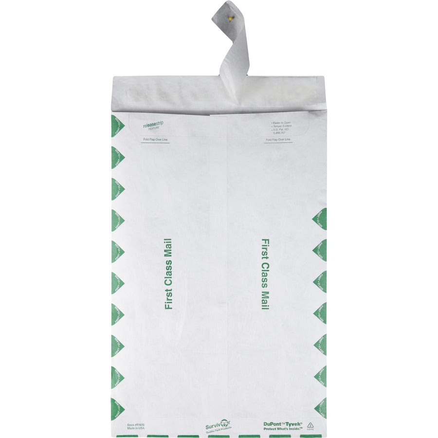 Survivor® 10 x 15 DuPont Tyvek First Class Border Catalog Mailers - First Class Mail - 10" Width x 15" Length - 14 lb -