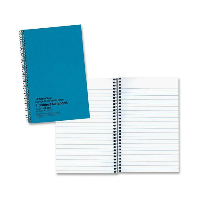 Rediform Kolor-Kraft 1-Subject Notebooks - 80 Sheets - Coilock - 16 lb Basis Weight - 6" x 9 1/2" Sheet Size - White Pap