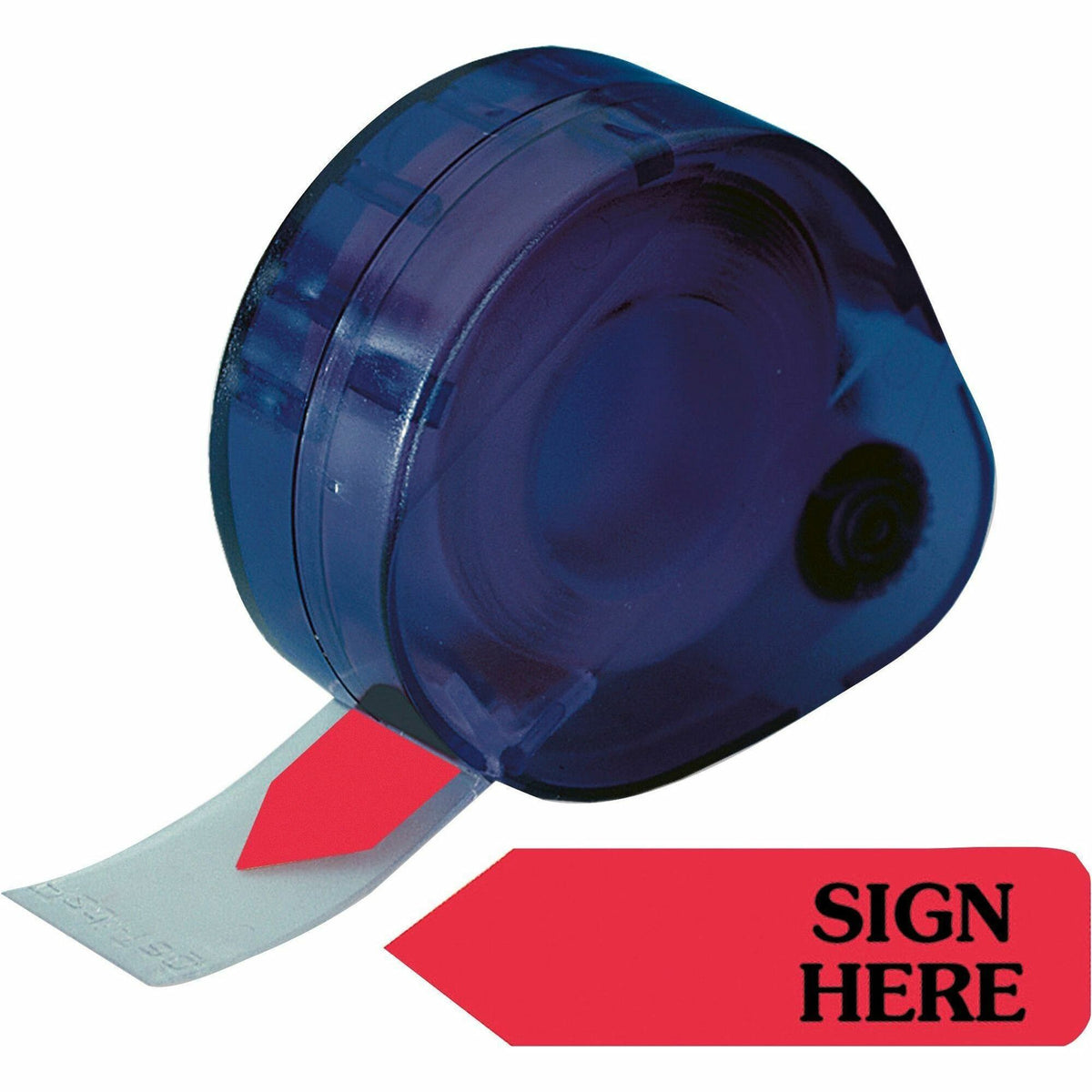 Redi-Tag Sign Here Removable Flags In Dispenser - 1 7/8" Flag/Note Width x 9/16" Flag/Note Length - Arrow - SIGN HERE -