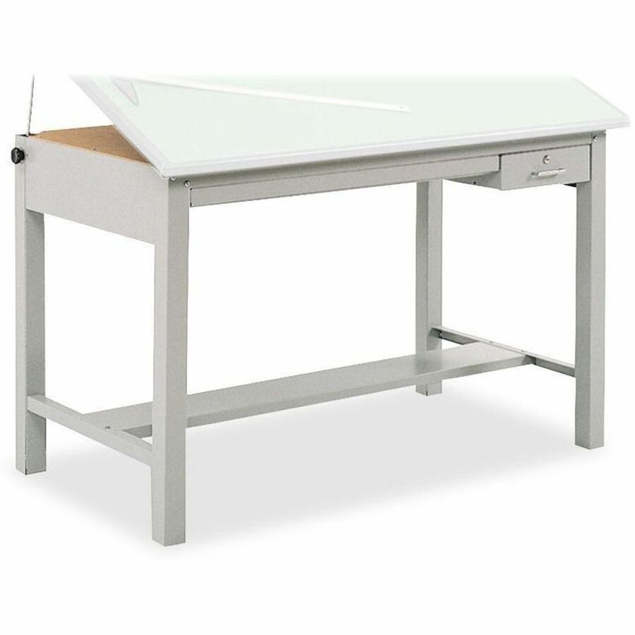 Safco Precision Drafting Table Base - Enamel Four Leg Base - 35.50" Height x 56.38" Width x 30.50" Depth - Assembly Requ