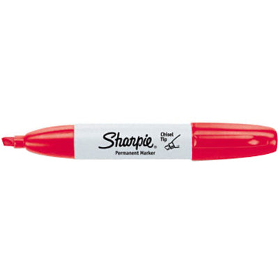 Sharpie Large Barrel Permanent Markers - Red Ink - Alcohol Based - 12 / Dozen