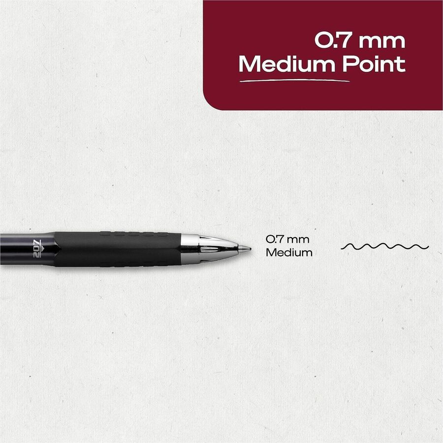 uniball™ 207 Gel Pen - 0.7 mm Medium Pen Point - Refillable - Retractable - Violet Ink - Gel-based - Translucent Barrel