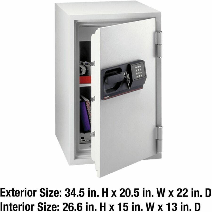 Sentry Safe 3 Cubic Foot Fire Safe - 3 ft³ - Electronic, Tubular Key Lock - 3 Dead Bolt(s) - 5 Live-locking Bolt(s) - Fi