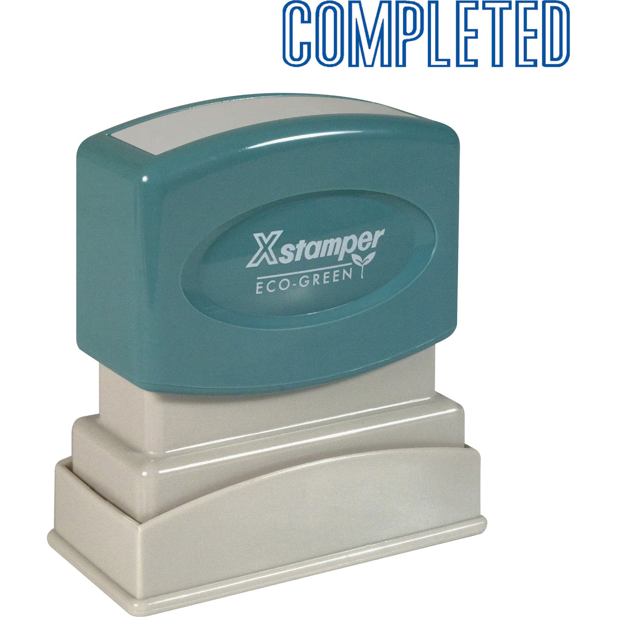 Xstamper COMPLETED Title Stamp - Message Stamp - COMPLETED - 0.50" Impression Width x 1.63" Impression Length - 100000 I