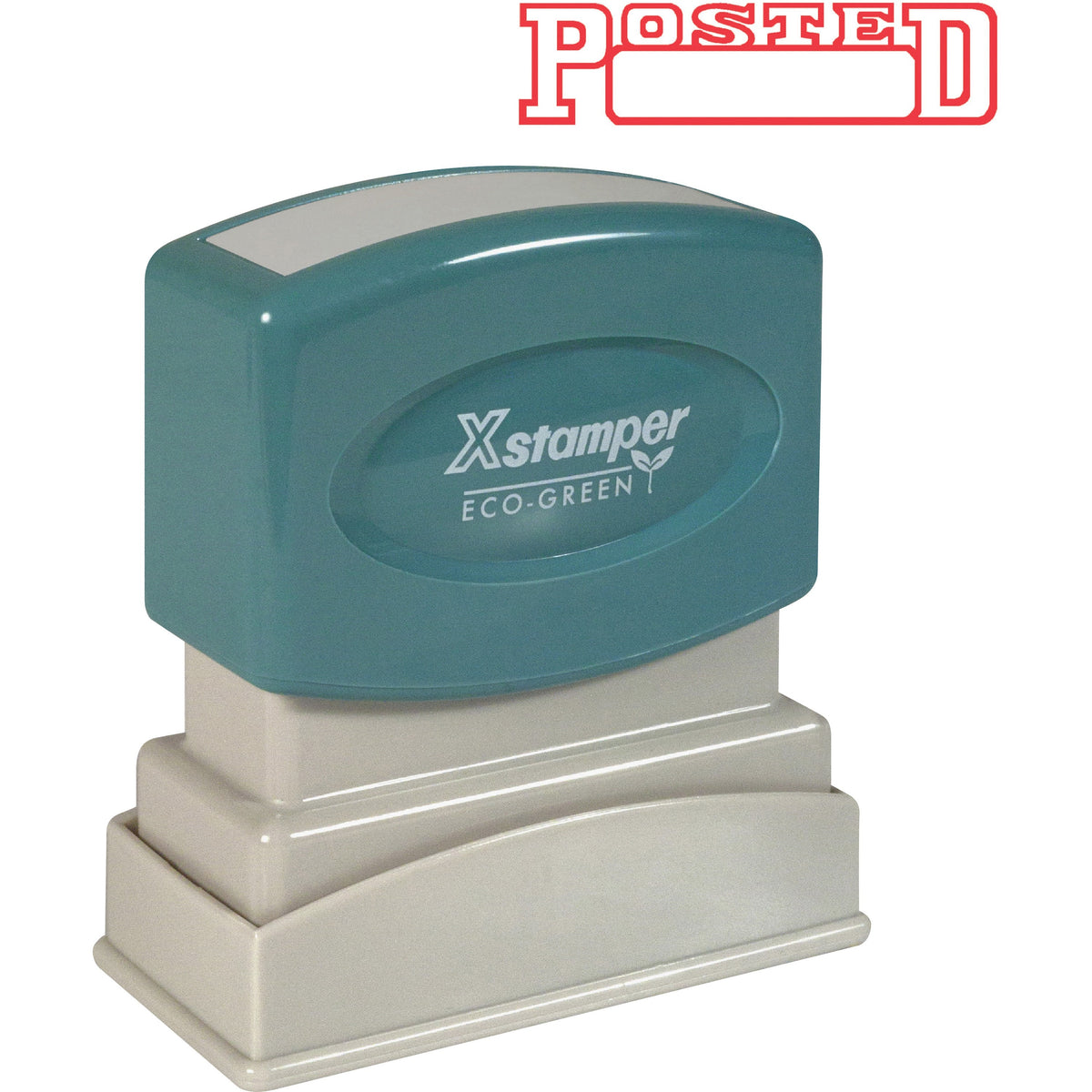Xstamper POSTED Open Space Title Stamp - Message Stamp - POSTED - 0.50" Impression Width x 1.62" Impression Length - 100