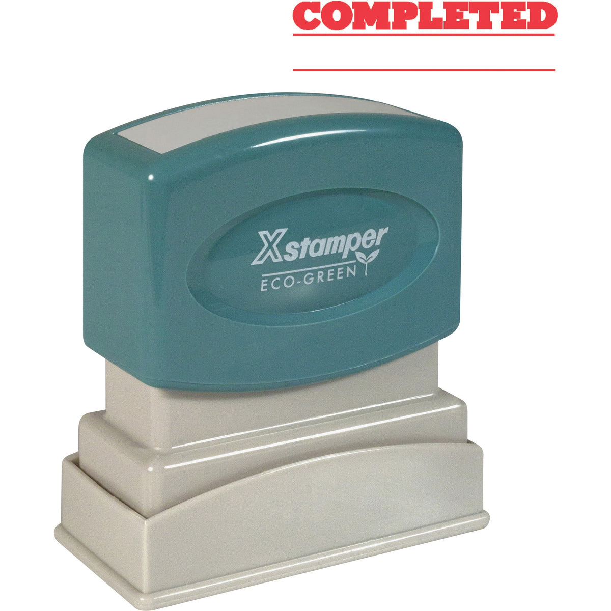 Xstamper COMPLETED Stamp - Message Stamp - COMPLETED - 0.50" Impression Width x 1.63" Impression Length - 100000 Impress